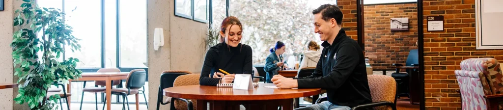 Students working together in the Student Success Center